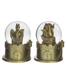 Фигурка декоративная в стекл.шаре с подсветкой "Дракон",Flando 794546