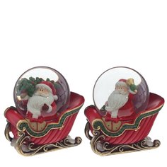 Фигурка декоративная в стекл. Шаре "Сани",Flando 794175
