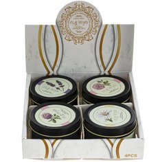 Свеча Flando ароматическая (блок микс 4шт), 6x6x4 см, 1шт из 4x.,788772 черный