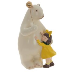Фигурка декоративная Flando Девочка с медведем 796456