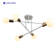 Люстра потолочная Lamplandia L1634 Plano White, Е27х6 макс 60Вт