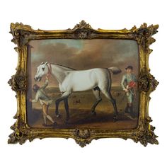 Панно прямоугольное Glasar Конь и мужчина с мальчиком 33 x 27 x 3 см печать Violet