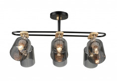 Потолочная люстра Imex MD.5712-6-S-BK+WOOD