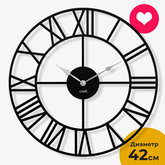 Часы настенные металлические Loft time 42 см черные OST