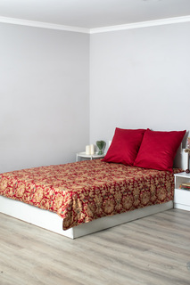 Комплект постельного белья с одеялом SELENA Индия евро, поплин, наволочка 70х70