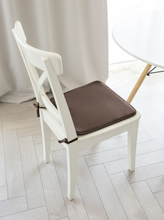 Подушка на стул на сидушку DeNASTIA 8264 38х40 см, коричневый 1 шт ДеНАСТИЯ