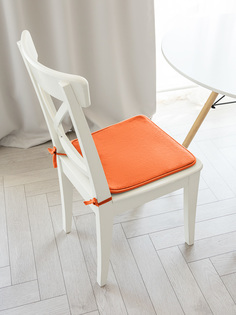 Подушка на стул на сидушку DeNASTIA 8426 38х40 см, оранжевый 1 шт ДеНАСТИЯ