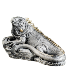 Фигура "Игуана" серебро, 22х46х29см Хорошие сувениры