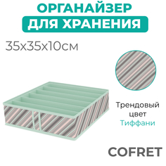 Органайзер для хранения нижнего белья Cofret Тиффани 6 ячеек 35х35х10 см