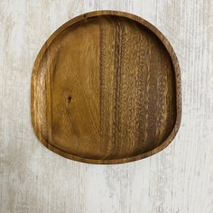 Поднос деревянный декоративный тарелка- менажница No Brand