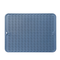 Силиконовый коврик для сушки посуды OMG Siliconematdarkblue, 40х30