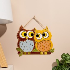 Сувенир Совы, майолика, 15 см, микс No Brand