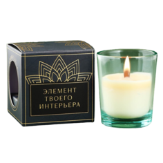 Свеча интерьерная с соевым воском "Магия утра" аромат кофе 6 х 5 х 5 см No Brand