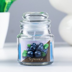 Свеча в стекле ароматическая 6х8,5см, аромат: черника Богатство Аромата