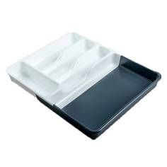 Раздвижной лоток под столовые приборы Expandable cutlery tray серый Baziator
