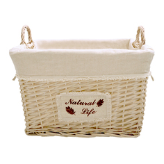 Корзина стеллажная высокая с ручками Natural life Natural House Д440 Ш335 В300