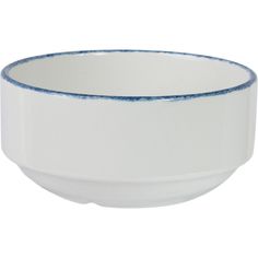 Чашка бульонная Steelite Блю дэппл 285мл, 110х110х50мм, фарфор, белый,синий