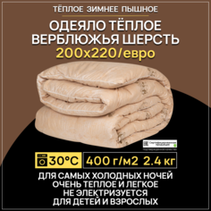 Одеяло Верблюжья шерсть в полиэстере, 200х220 см Benalio