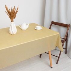 Скатерть для дачи Хозяюшка Радуга цв. коричневый 137*274 см No Brand