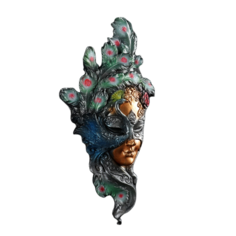 Венецианская маска "Павлин" цветной, 35см Сима ленд