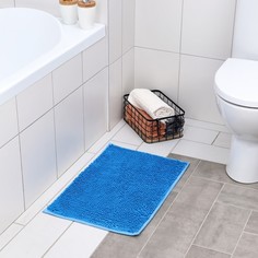 Коврик для дома Доляна «Букли», 40x60 см, цвет голубой