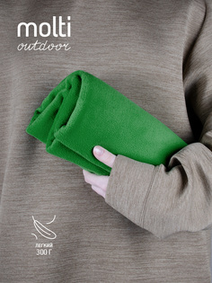 Флисовый плед Warm&Peace зеленый Molti