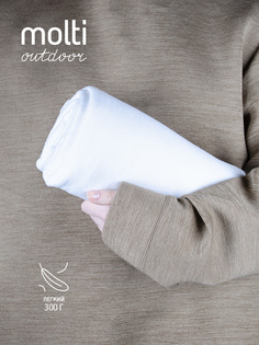 Флисовый плед Warm&Peace белый Molti