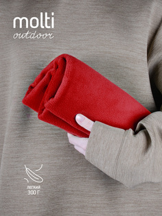 Флисовый плед Warm&Peace красный Molti