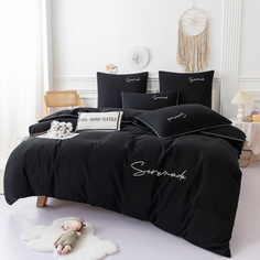 Комплект постельного белья Ситрейд сатин Вышивка CH020 наволочки 4 шт 2 спальный
