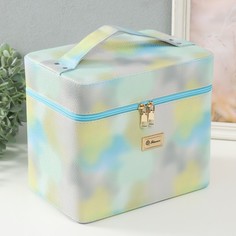 Шкатулка кожзам с зеркалом Этажи. Летнее небо 27х18х24 см No Brand