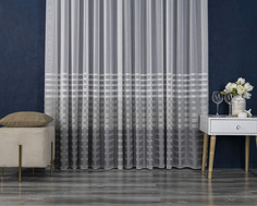 Тюль на шторной ленте Evrika Home 300 х 240 см Трио Риф