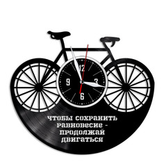 Часы из виниловой пластинки (c)VinylLab-Велосипед
