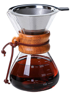 Кофеварка StarFriend кемекс кофейник стеклянный заварочный с фильтром 400мл 17х10