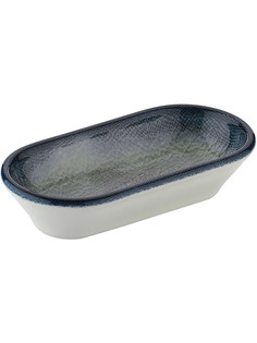 Салатник овальный Kutahya Нанокрем Дарк Блю фарфоровый 20 см
