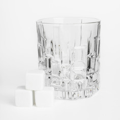 Набор для виски, 1 перс, 4 пр, стакан/кубики, стекло Р/мрамор, Mosaic Kuchenland