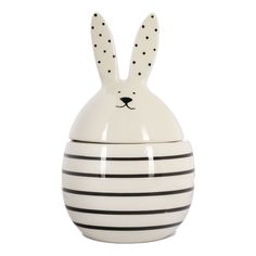 Фигурка Universe Ceramics Яйцо с крышкой Кролик керамика 12,5 x 12,5 x 21,3 см No Brand