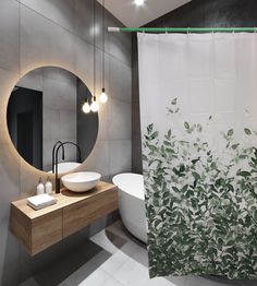 Штора для ванной комнаты СТК 180х180 PEVA 60619 с кольцами Зеленые листья
