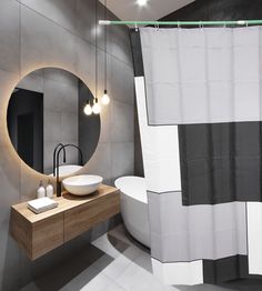 Штора для ванной комнаты СТК 20106 с кольцами Квадрат чёрный