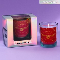 Зимнее волшебство Новогодняя свеча в стакане «Charmed aroma», ваниль, высота 6 см