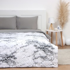 Покрывало LoveLife 1,5 спальный White marble, 150х210, микрофайбер