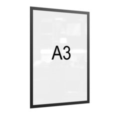 Рамка магнитная настенная Attache А3 ПЭТ, черная, 5 шт/уп No Brand