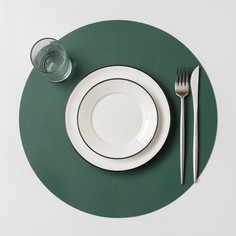 Салфетка сервировочная на стол «Тэм», d=35 см, цвет зелёный No Brand