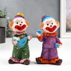 Сувенир полистоун "Клоун в костюме в горох" МИКС 15,5х7х5 см No Brand