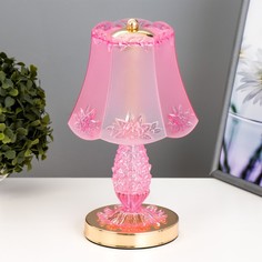 RISALUX Настольная лампа "Иллирия" LED 12Вт розовый 15х15х25 см