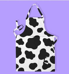 Фартук рогожка 65х85 с карманом Crazy Getup Cow