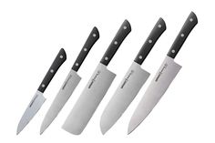 Набор кухонных ножей Samura Harakiri SHR-0250B 5 шт универсальный, поварской, профессионал