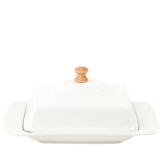 Масленка Nouvelle Home Naturel фарфоровая 20х13х8,5 см