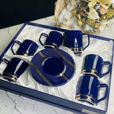 Чайный набор на 6 персон 12 предметов Эллада 240мл, блюдца Lenardi