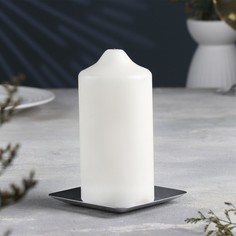 Подсвечник Тарелка квадратная, 9928380, серебро No Brand