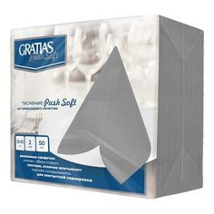 Салфетки бумажные Gratias PushSoft 2 слоя 33 x 33 см 50 шт